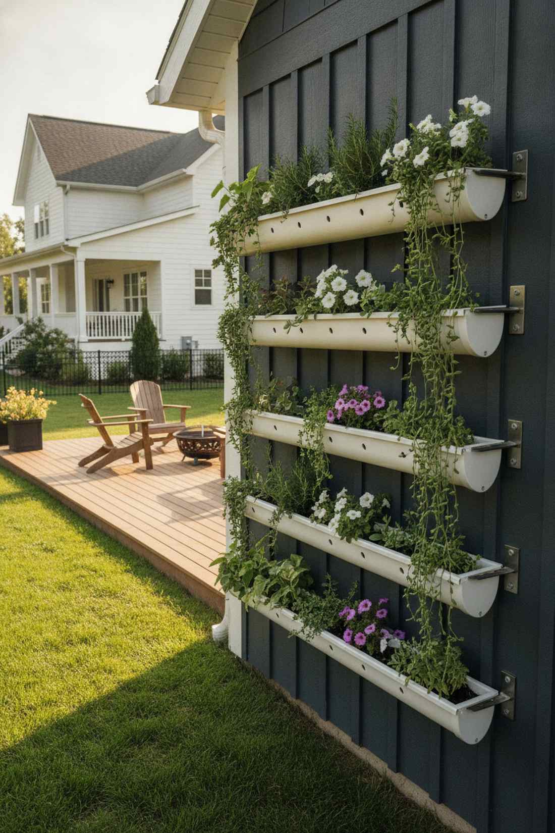 gutter garden rows