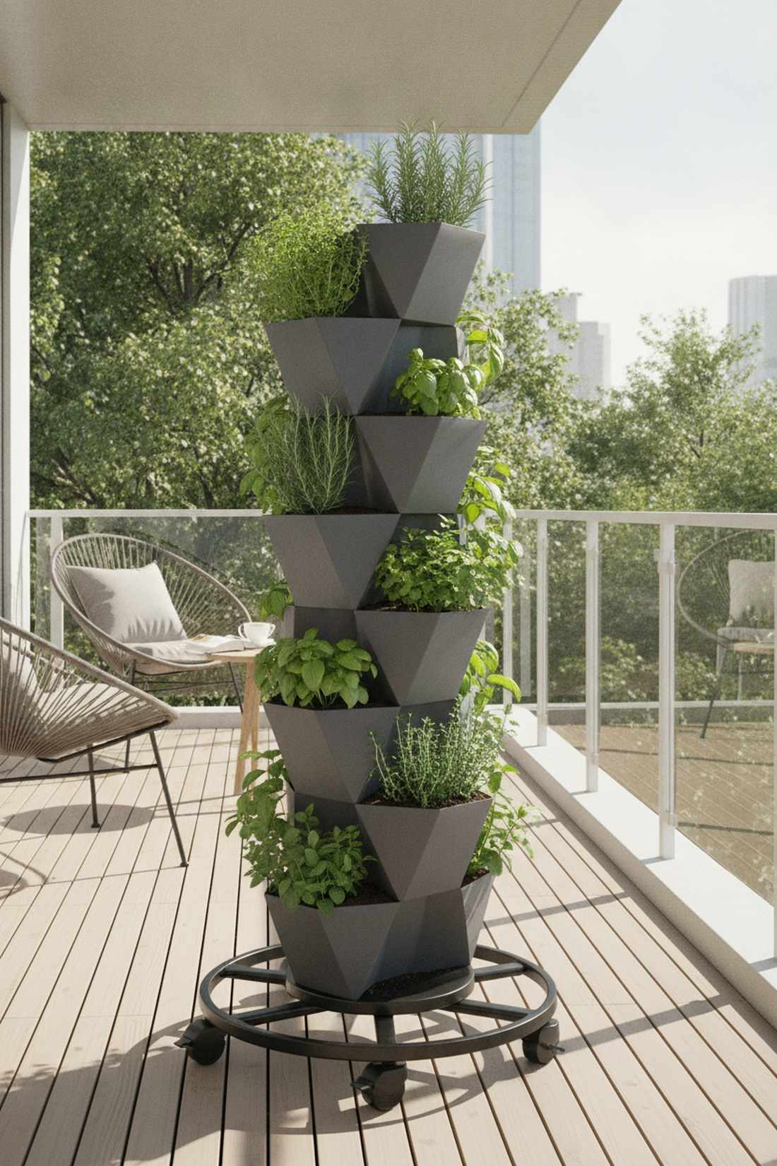 interlocking stackable pots