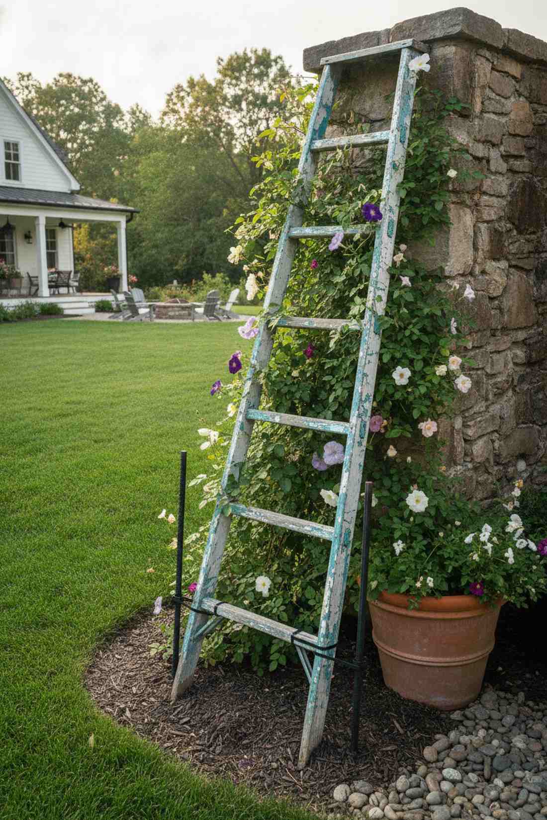 ladder trellis lean