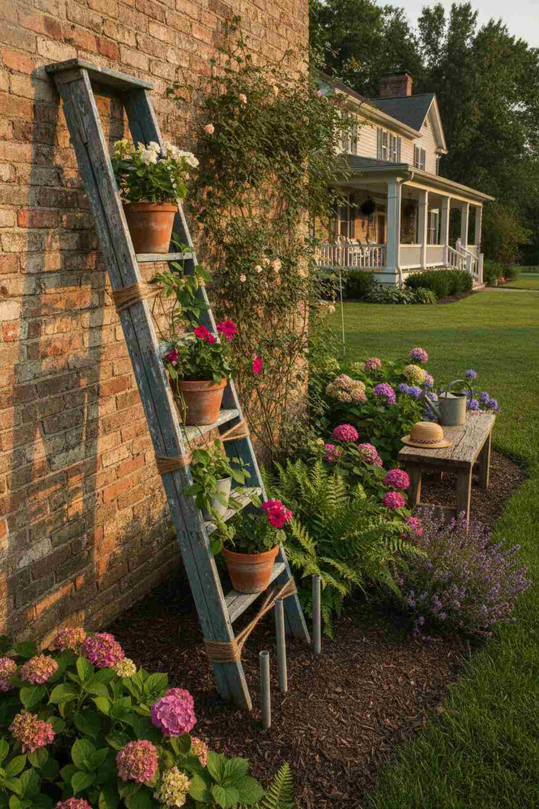 ladder trellis repurpose