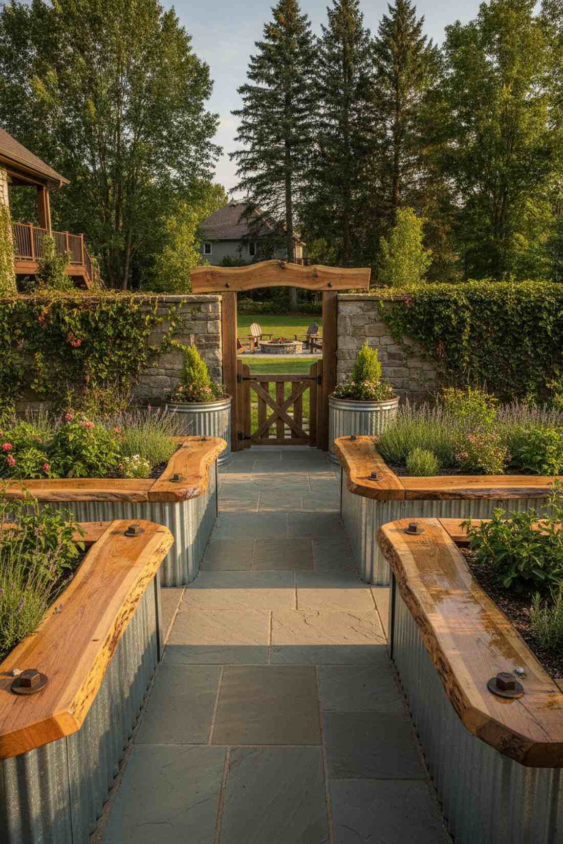 live edge lumber industrial metal