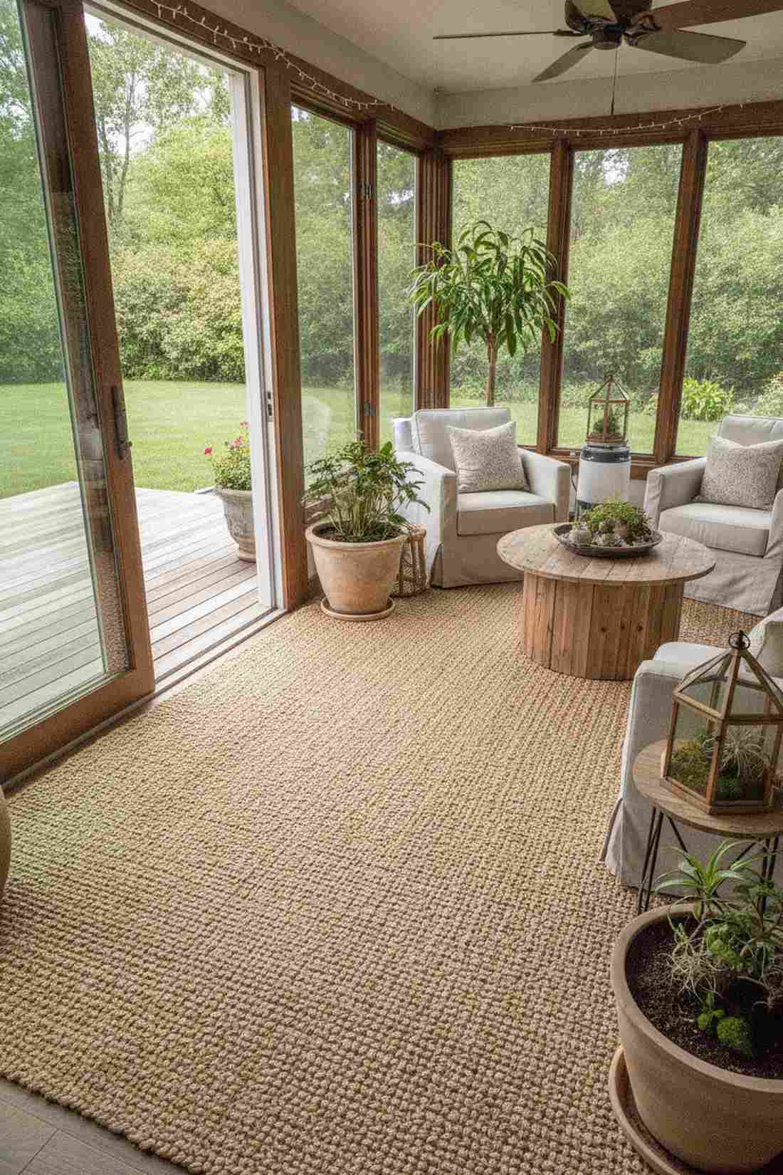 natural jute covered areas