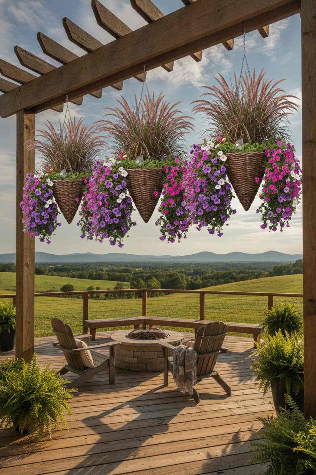 ornamental grass and flower duets