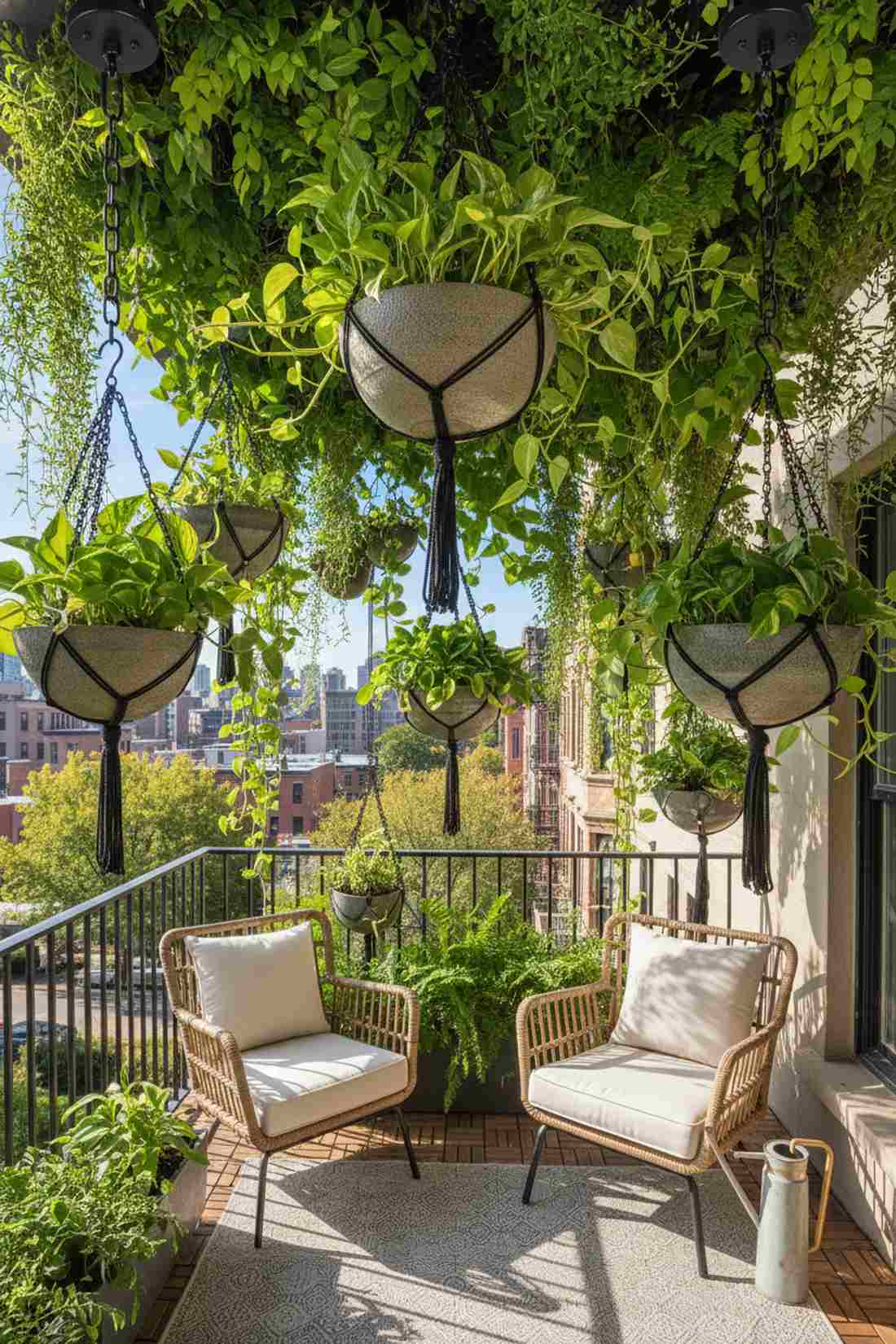overhead hanging garden