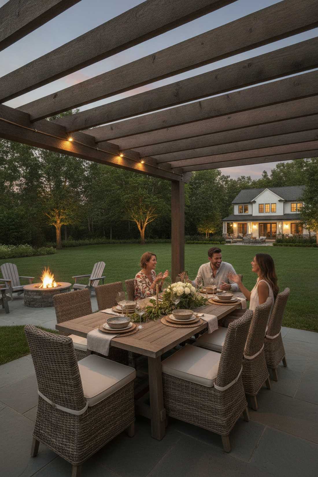 pergola beam downlighting