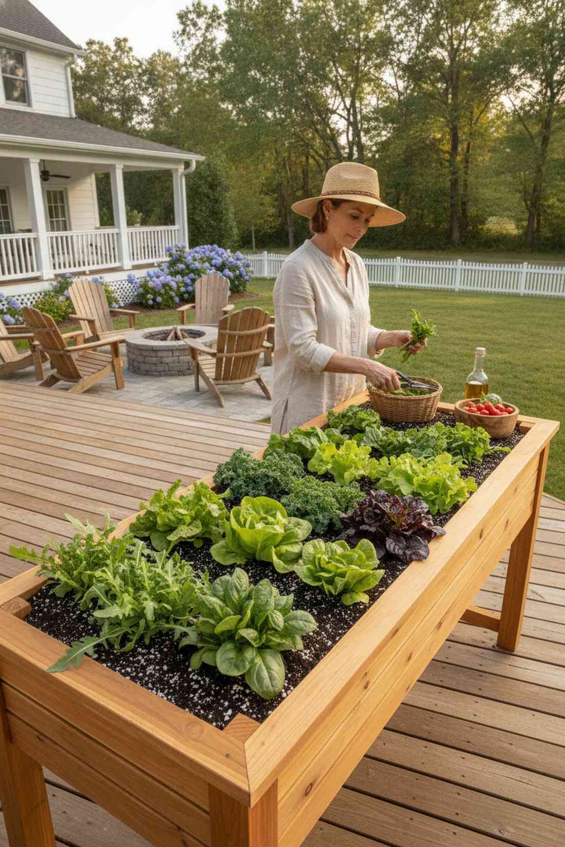 salad table accessible garden