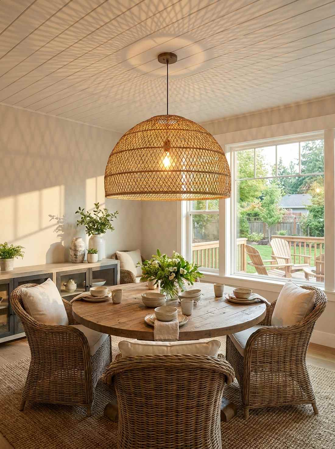 seagrass pendant lights