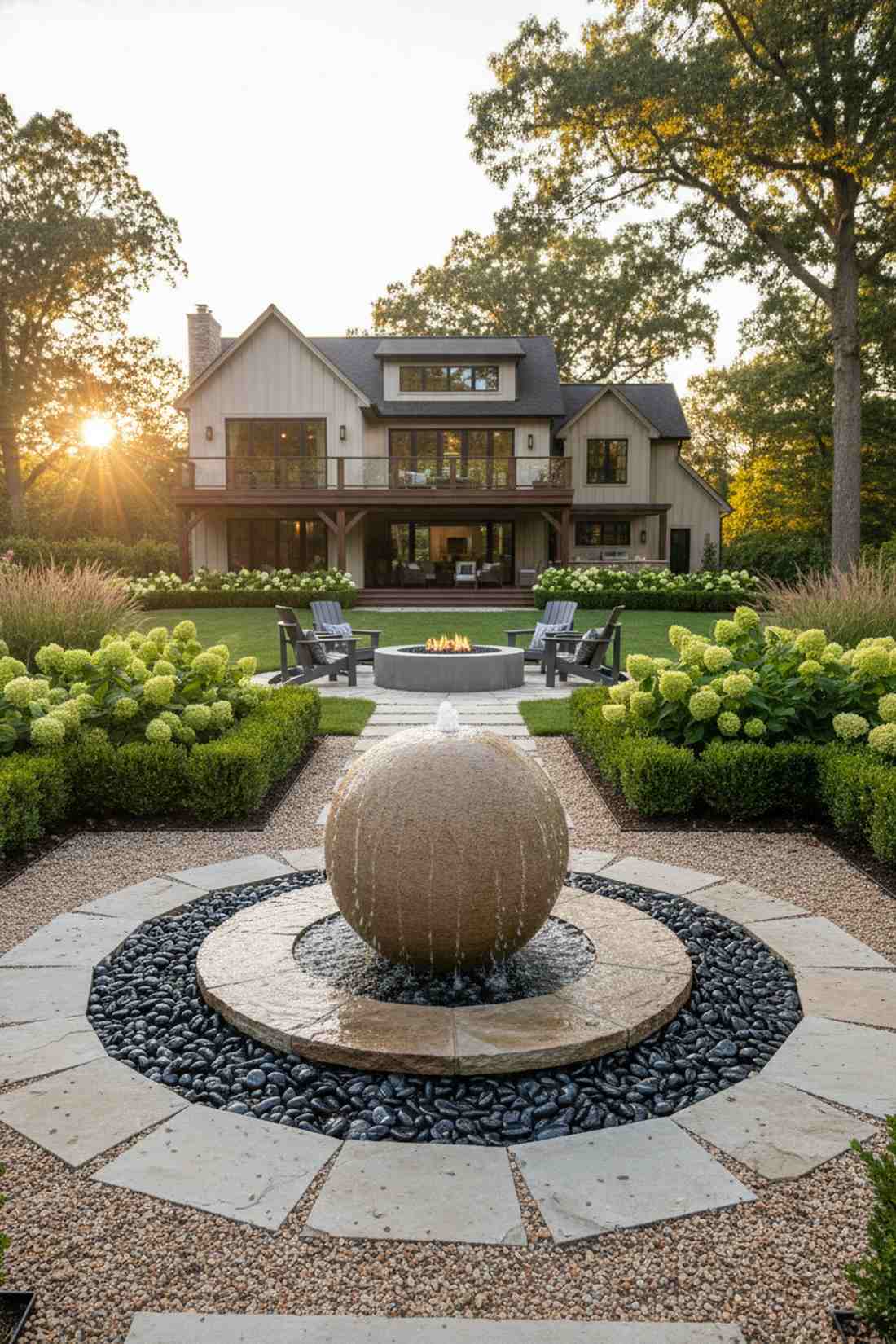 sphere fountain centerpiece
