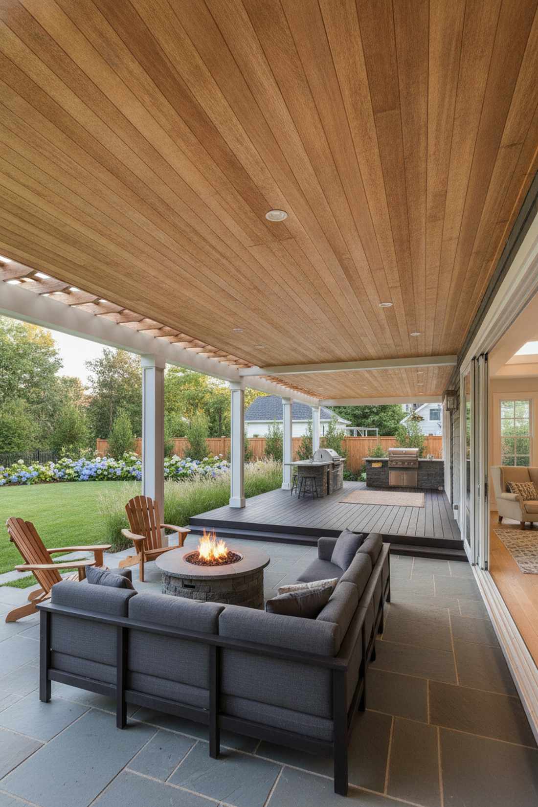 stained wood with natural finish