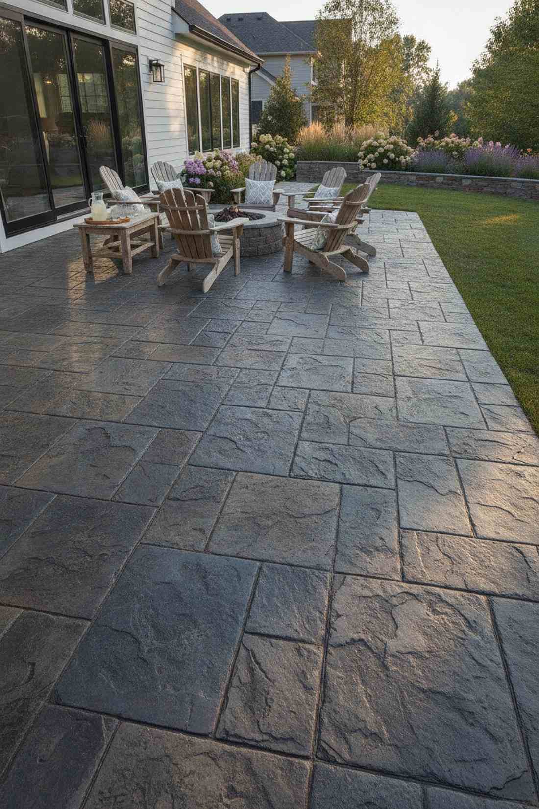 stamped stone impression