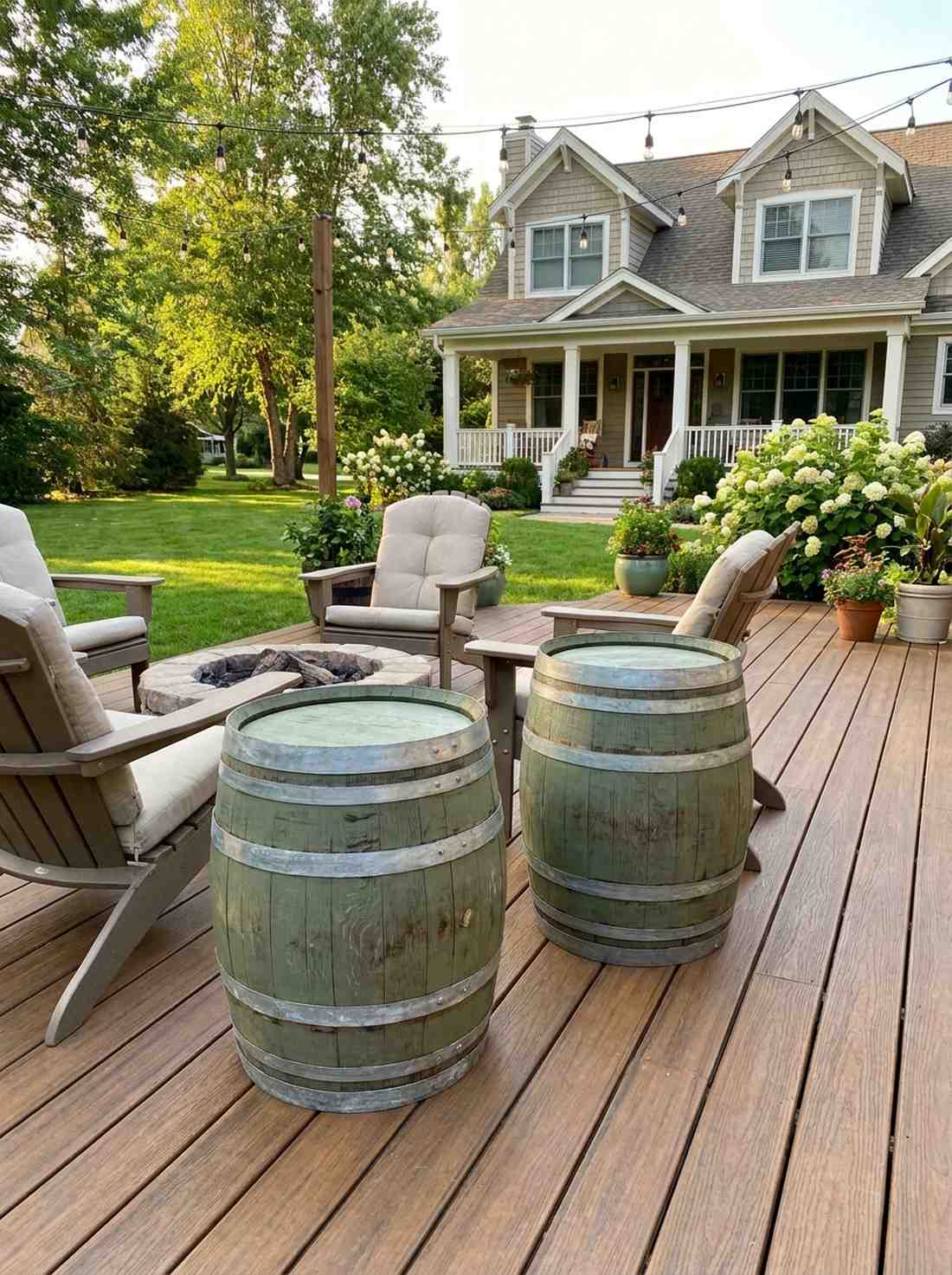vintage style barrel stools