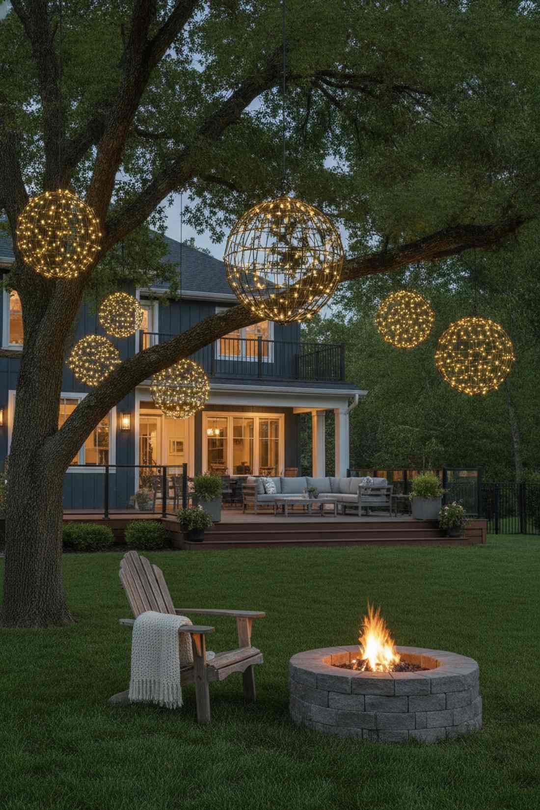 wire basket light spheres