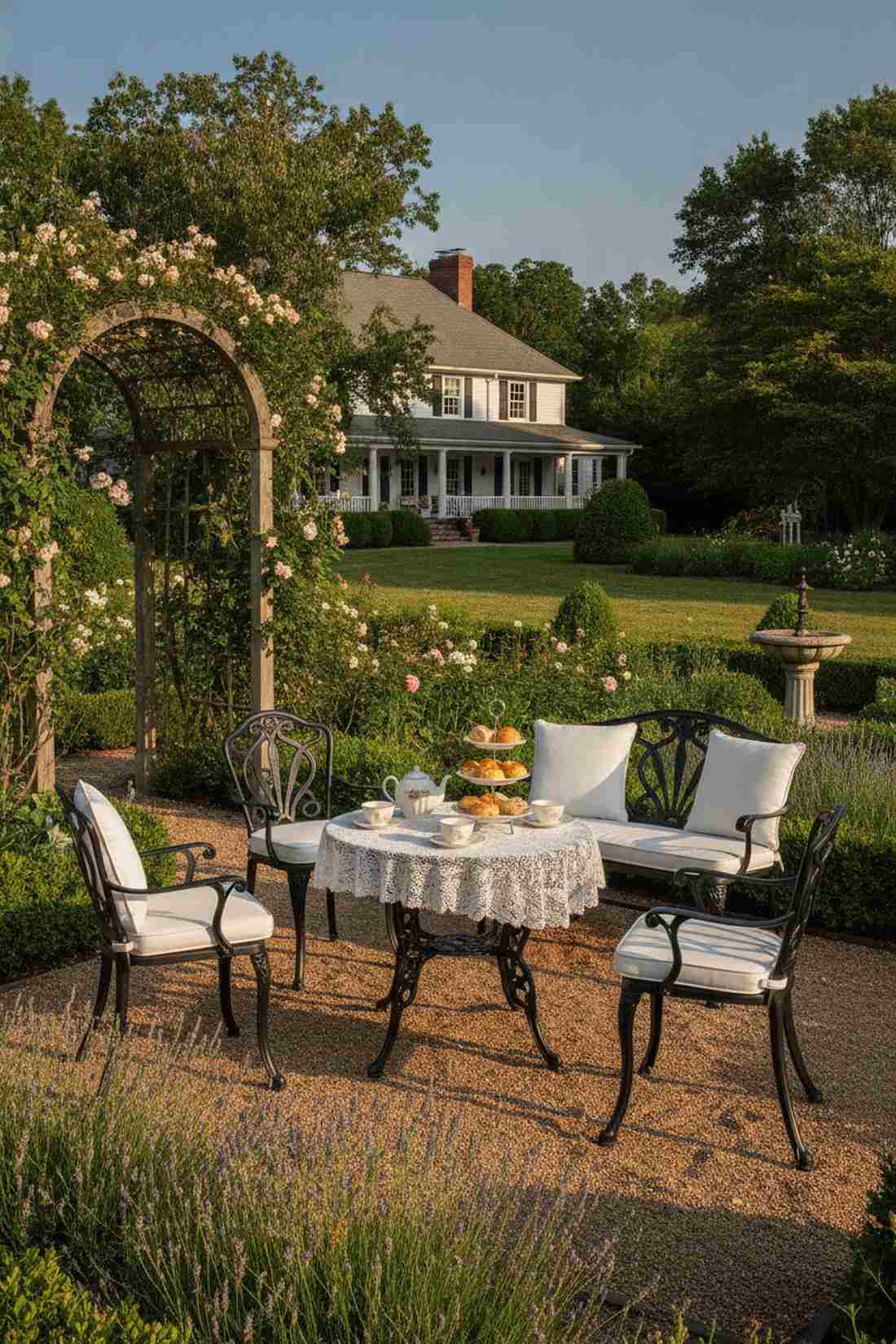 wrought iron furniture groupings