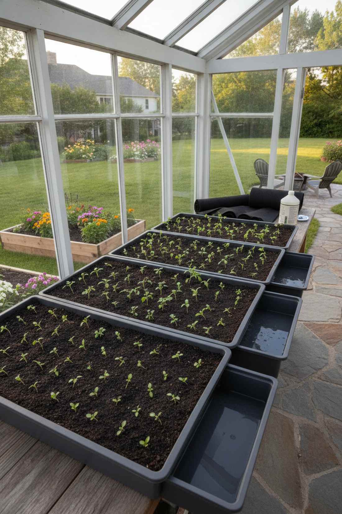 automatic watering capillary mat kit
