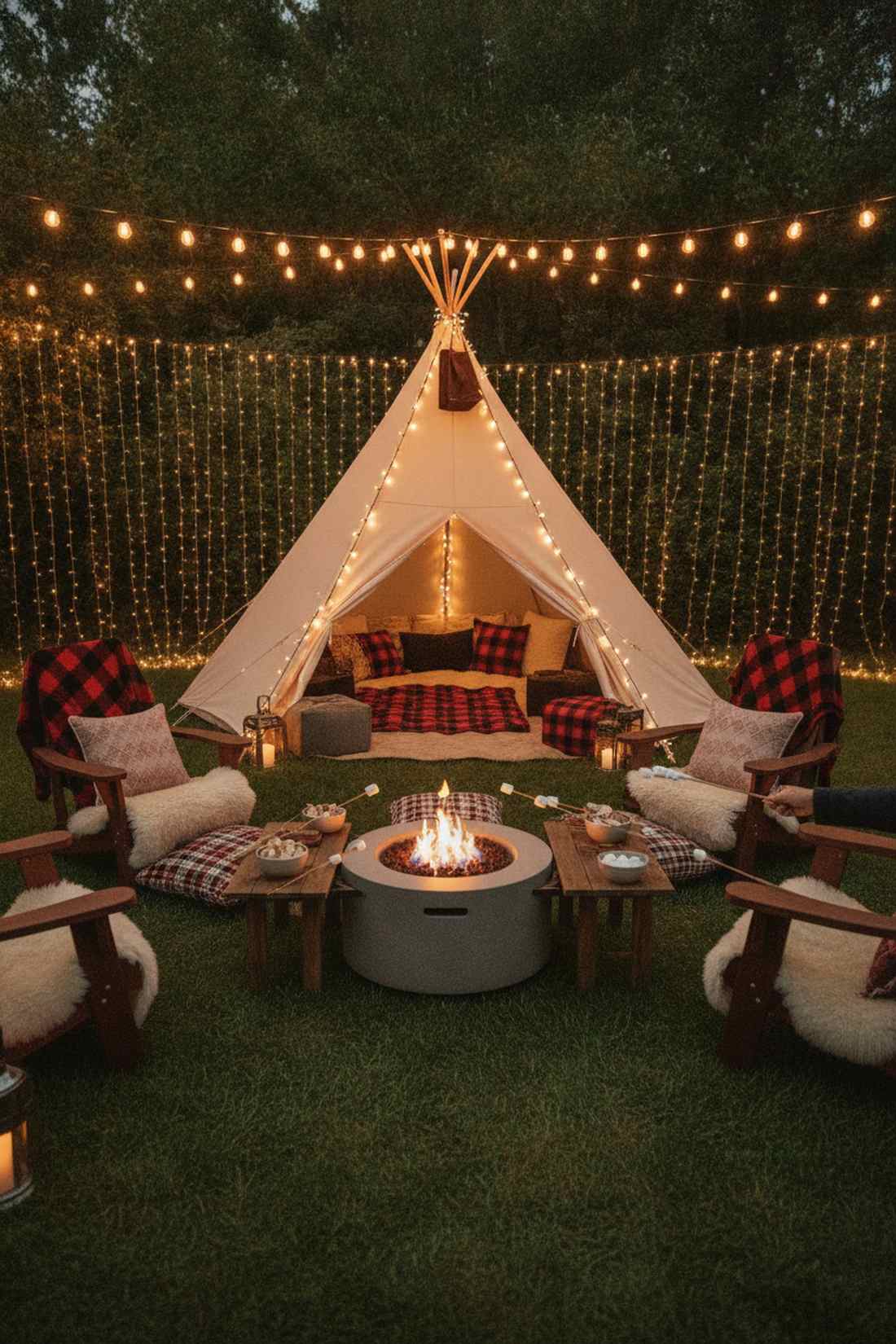 backyard campout party