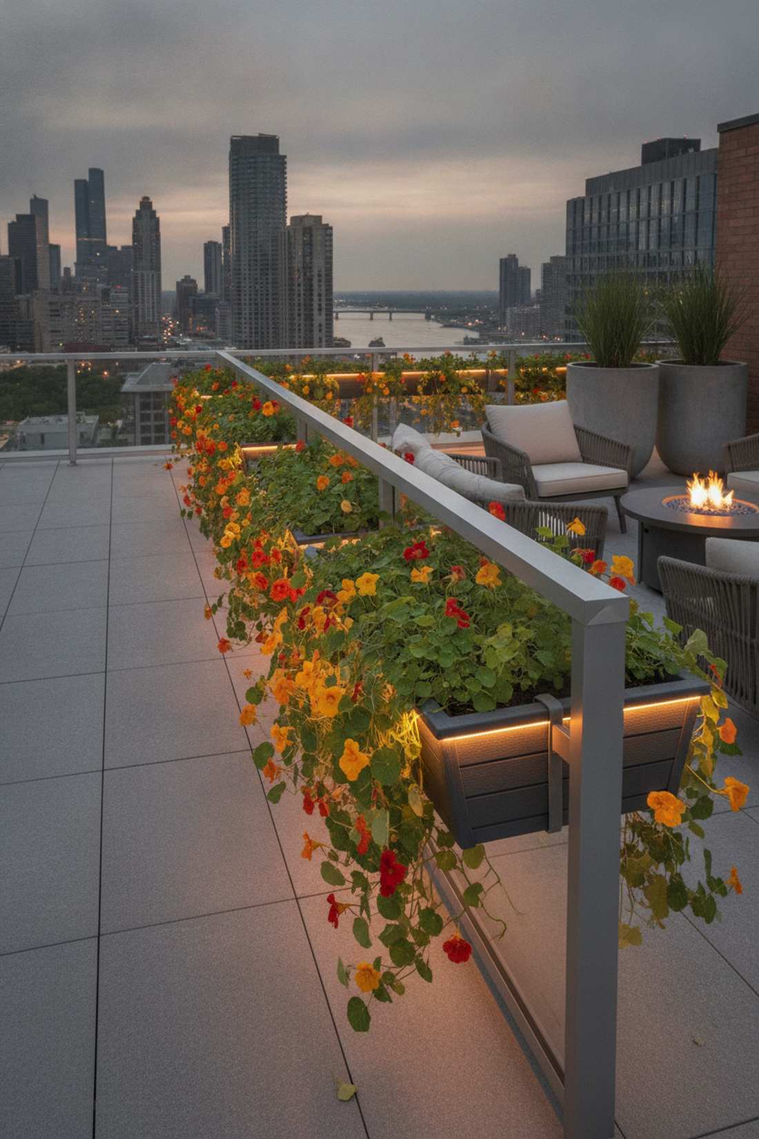 balcony railing garden borders