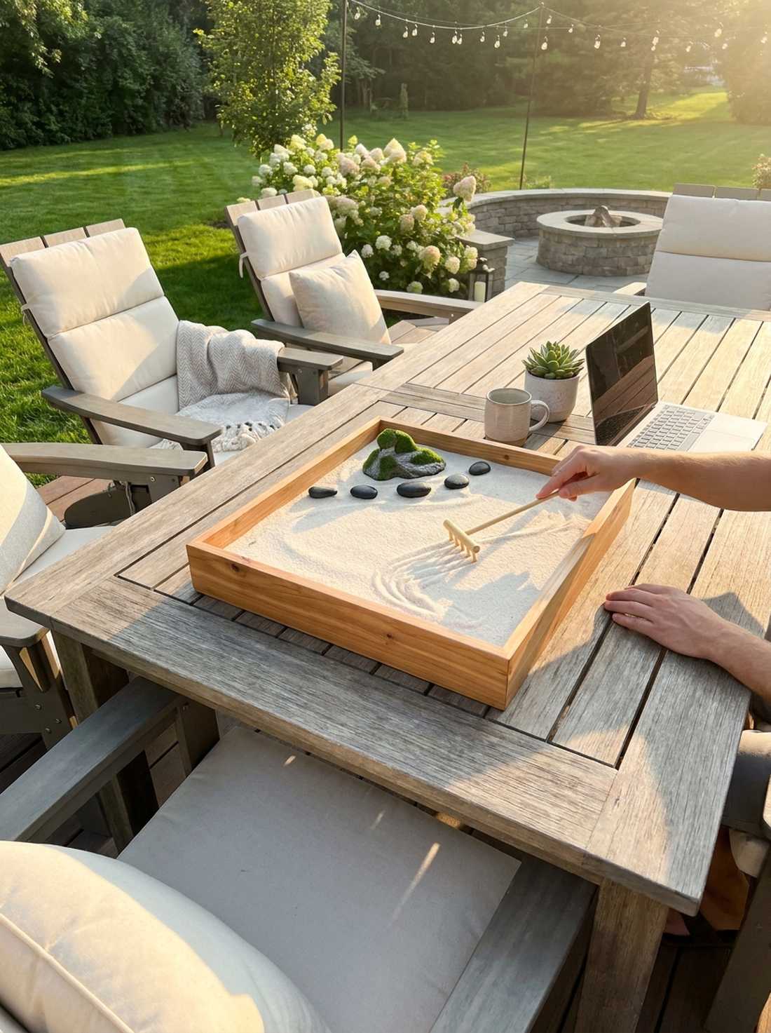 balcony tabletop zen gardens