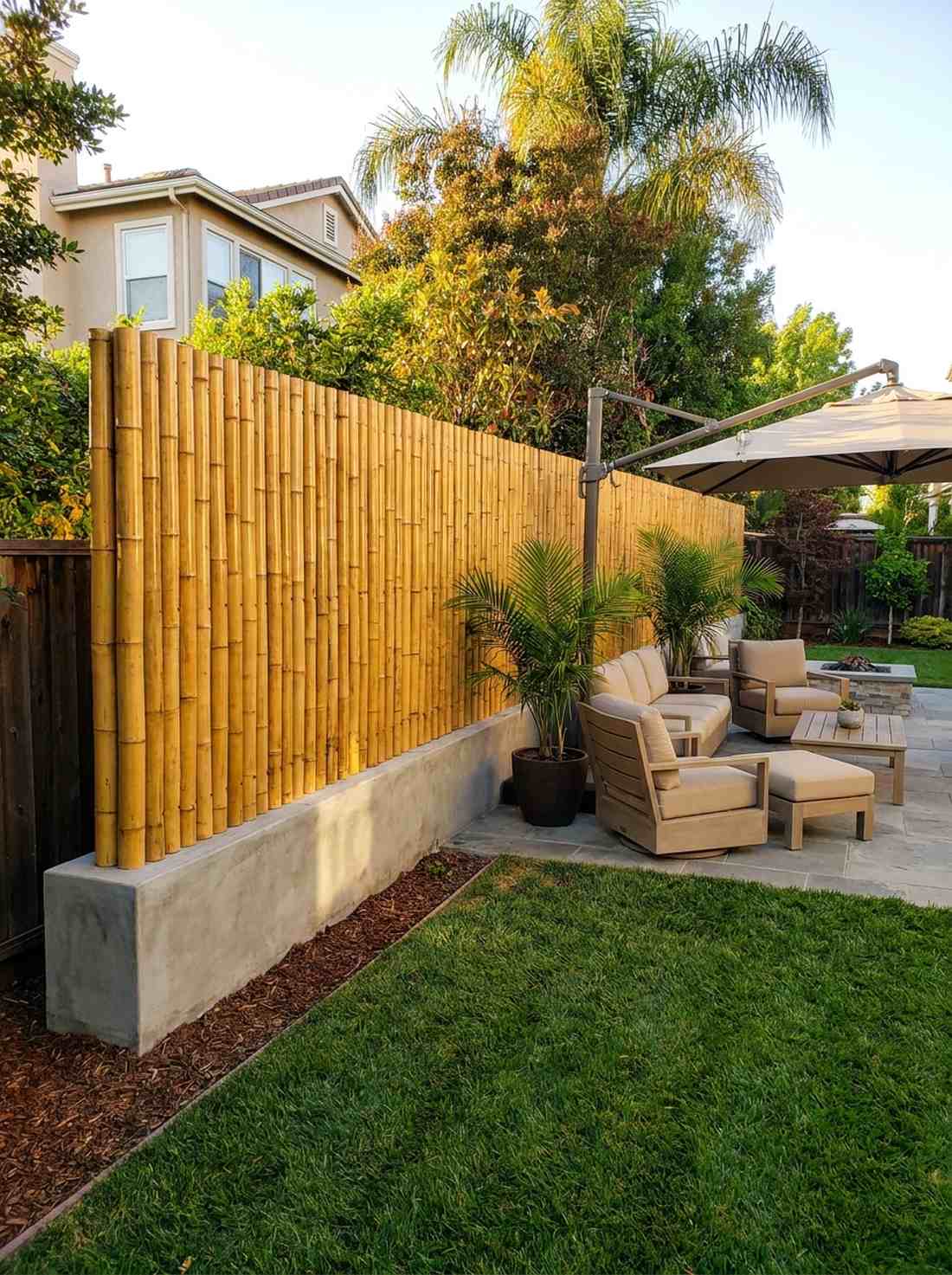 bamboo concrete composite borders