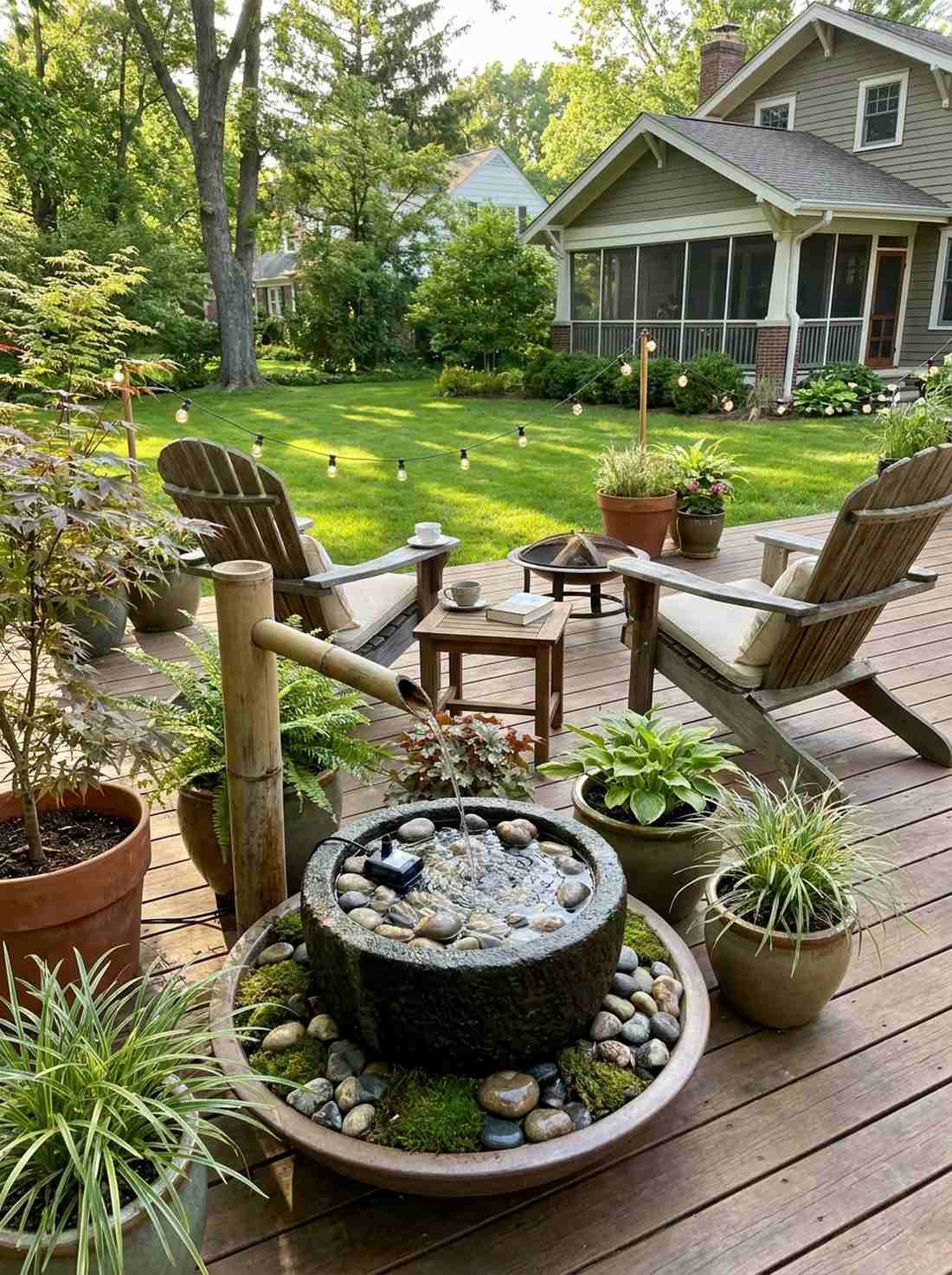 bamboo spout fountain