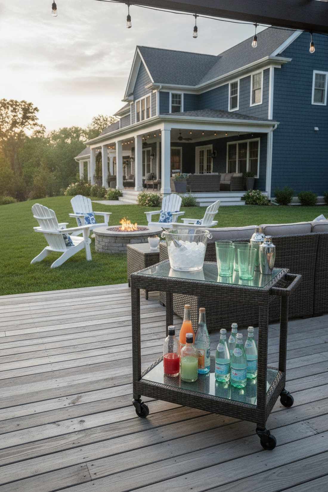 bar cart serving station