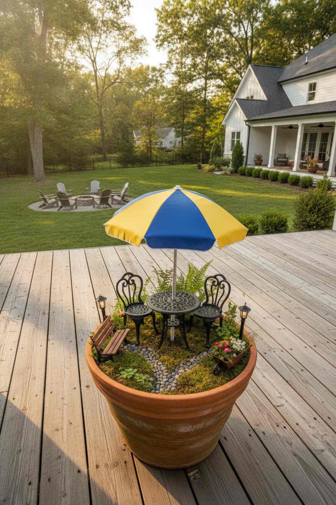 bistro table with umbrella