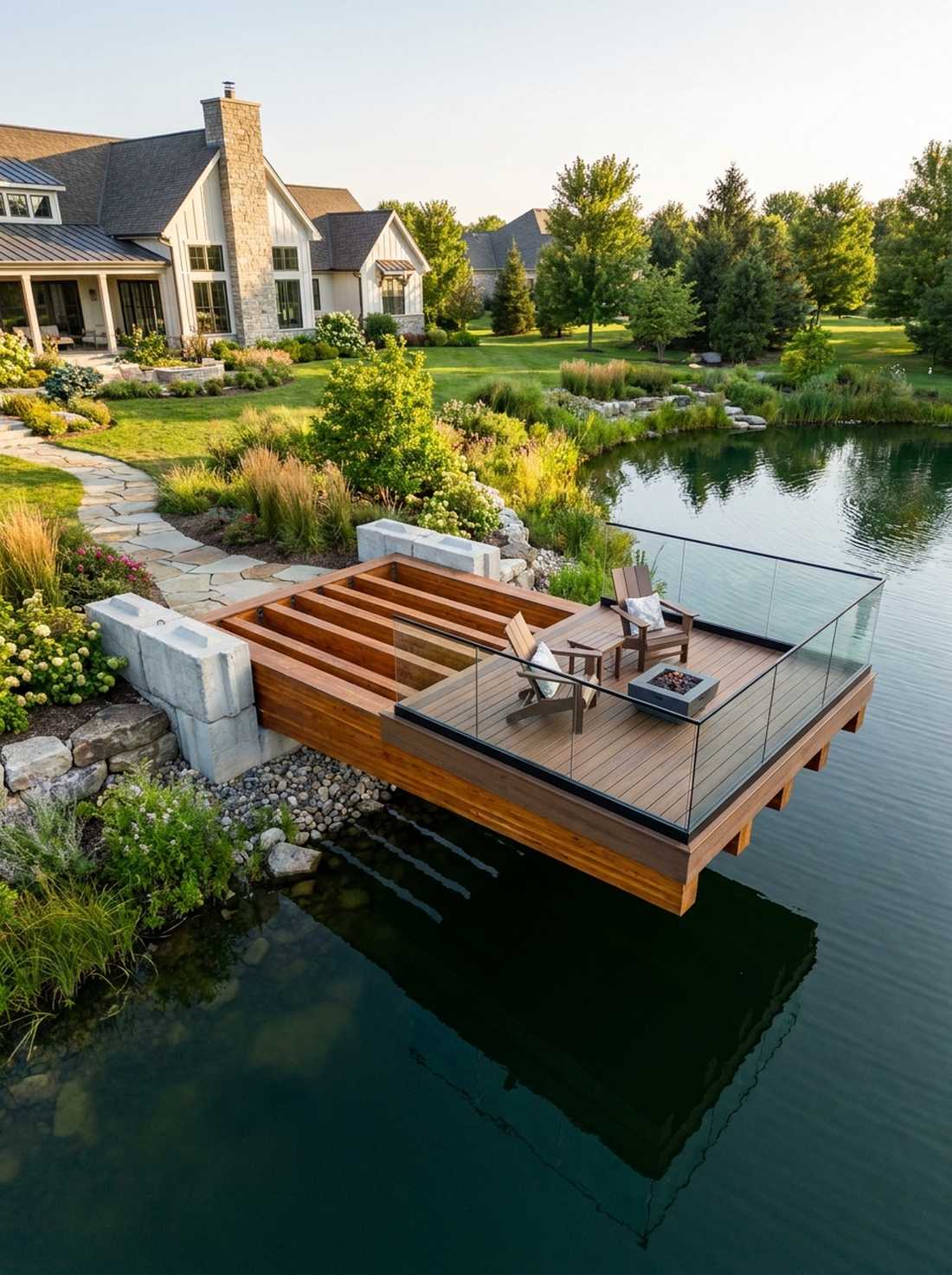 cantilevered deck bridge from single bank