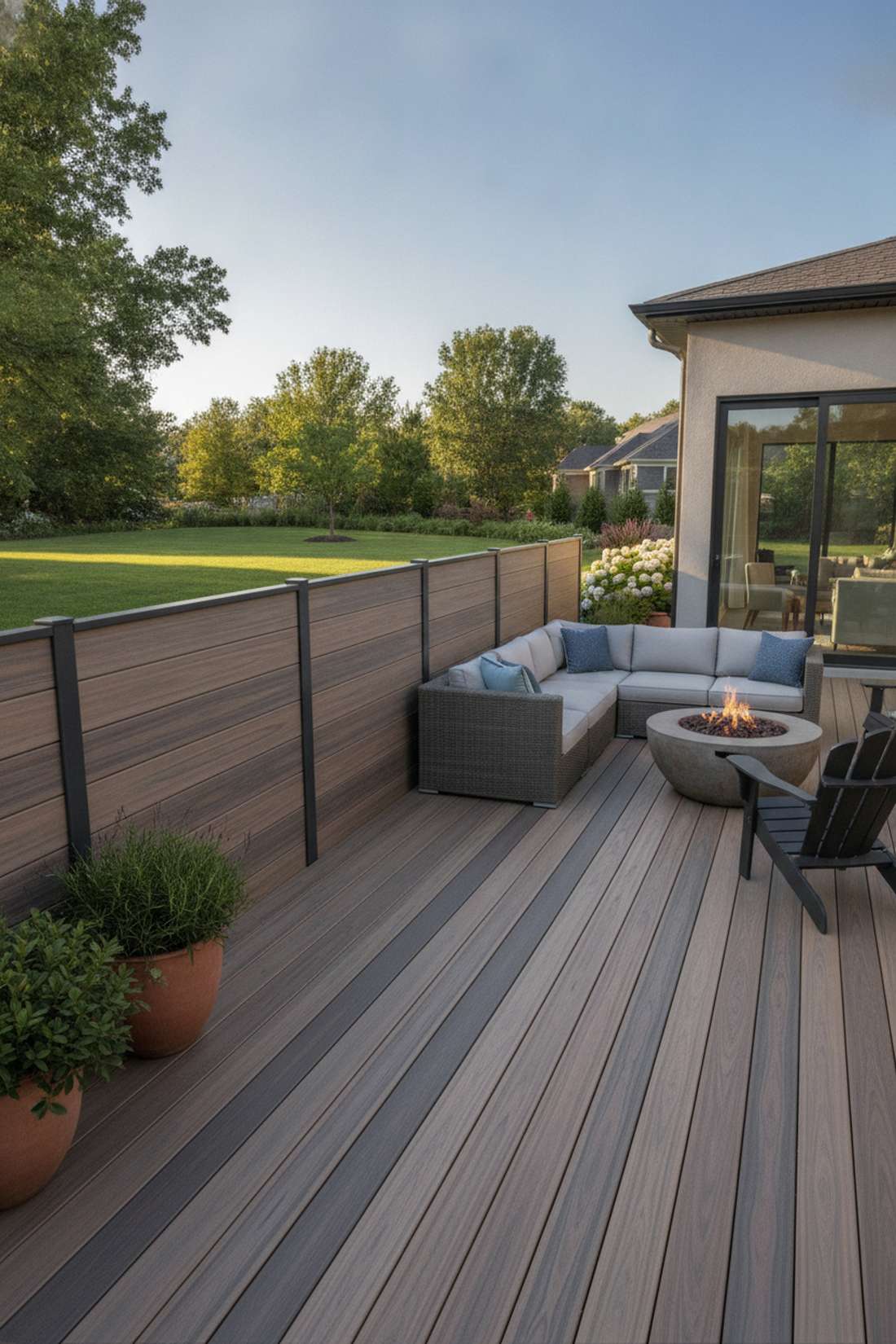 composite deck board fence