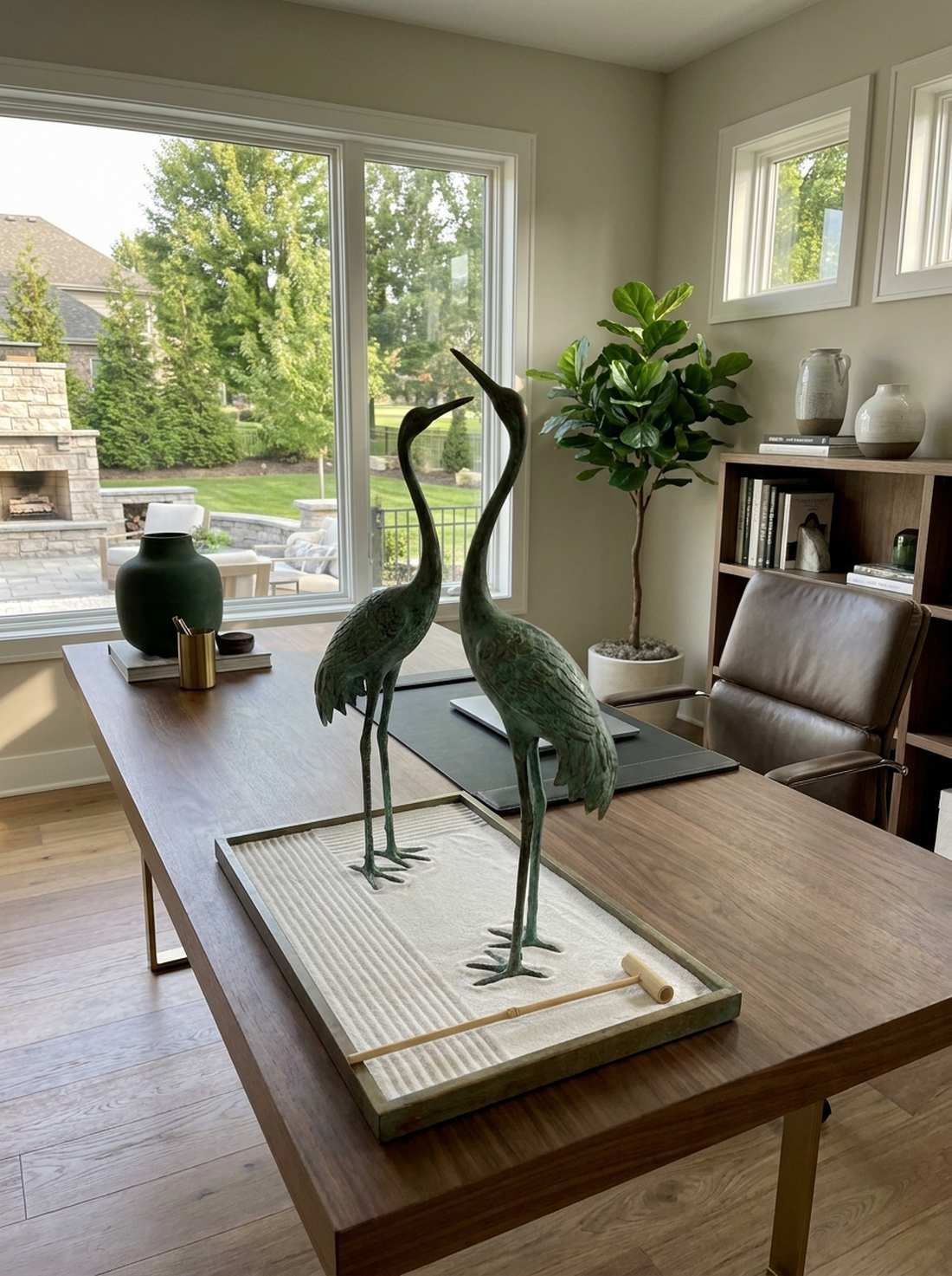 crane bird figurines