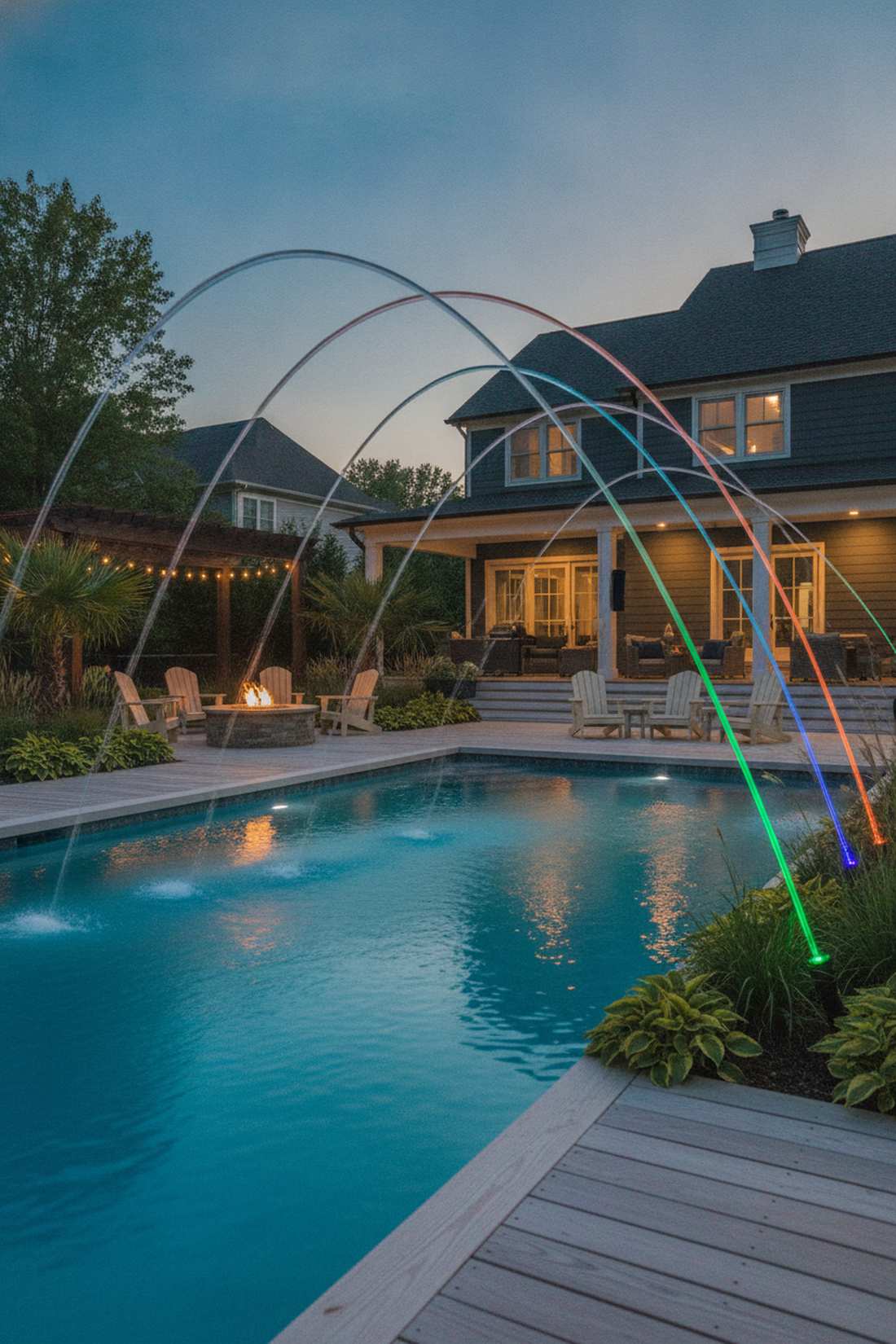 deck jet water arcs