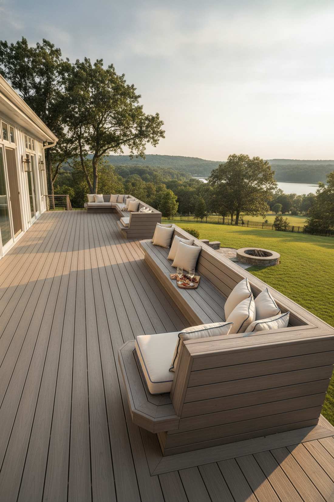 deck perimeter built in benches