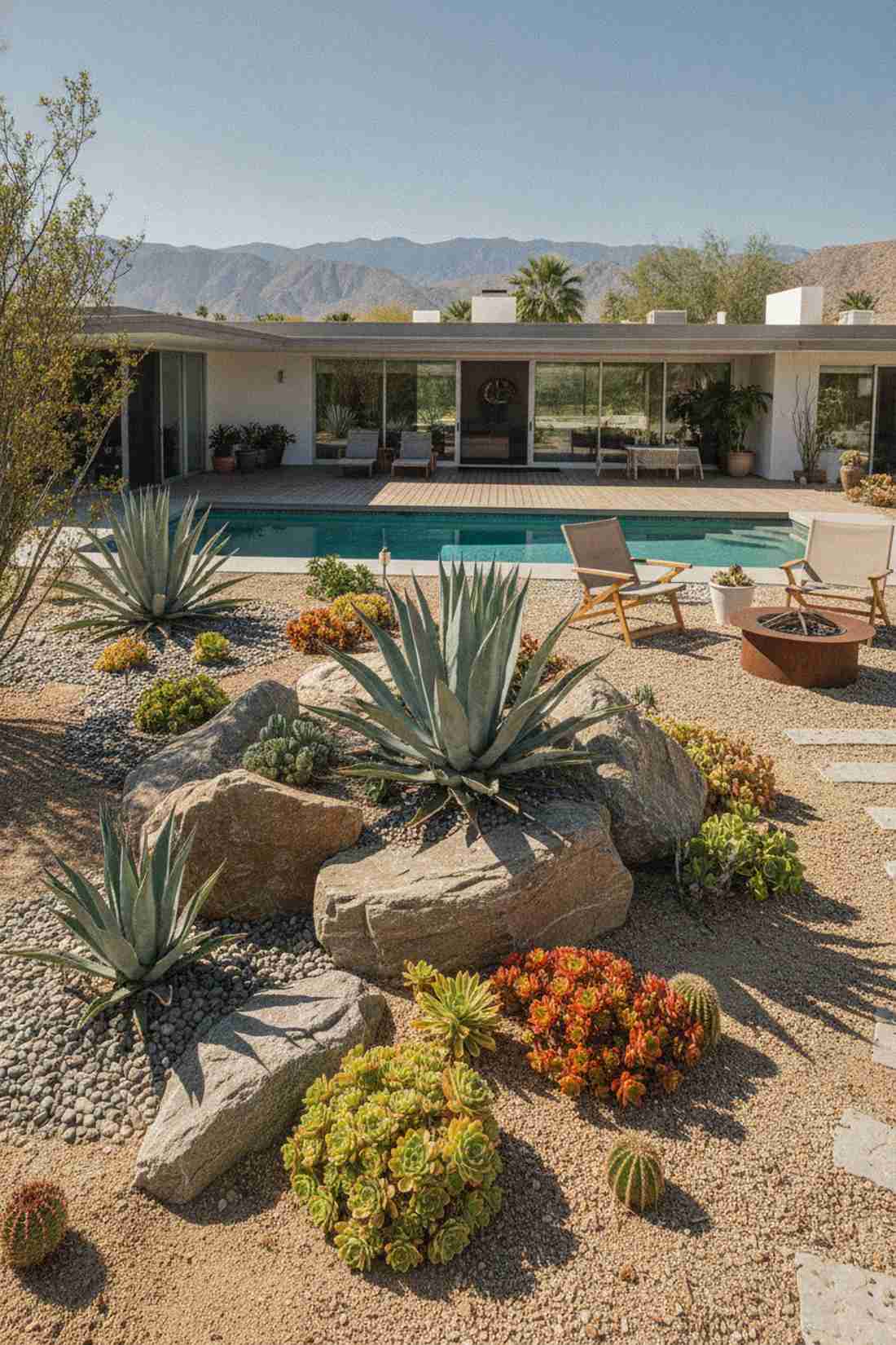 drought tolerant succulent beds