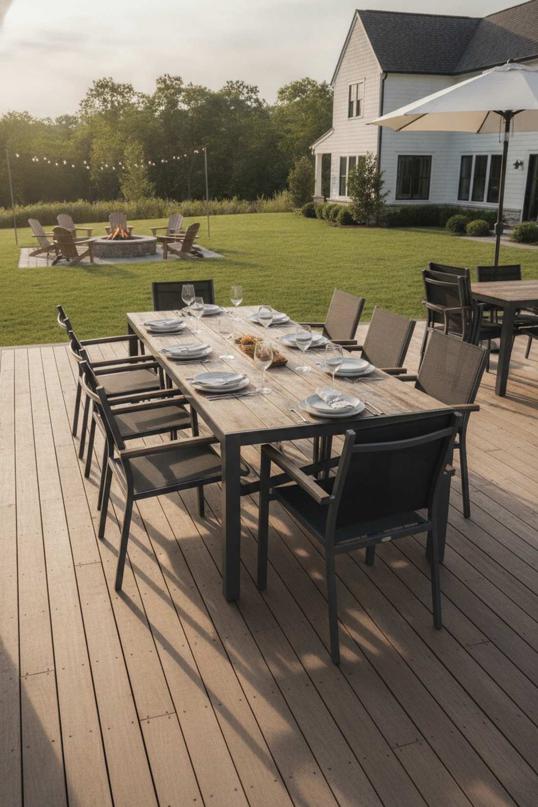 extension table with stacking chairs