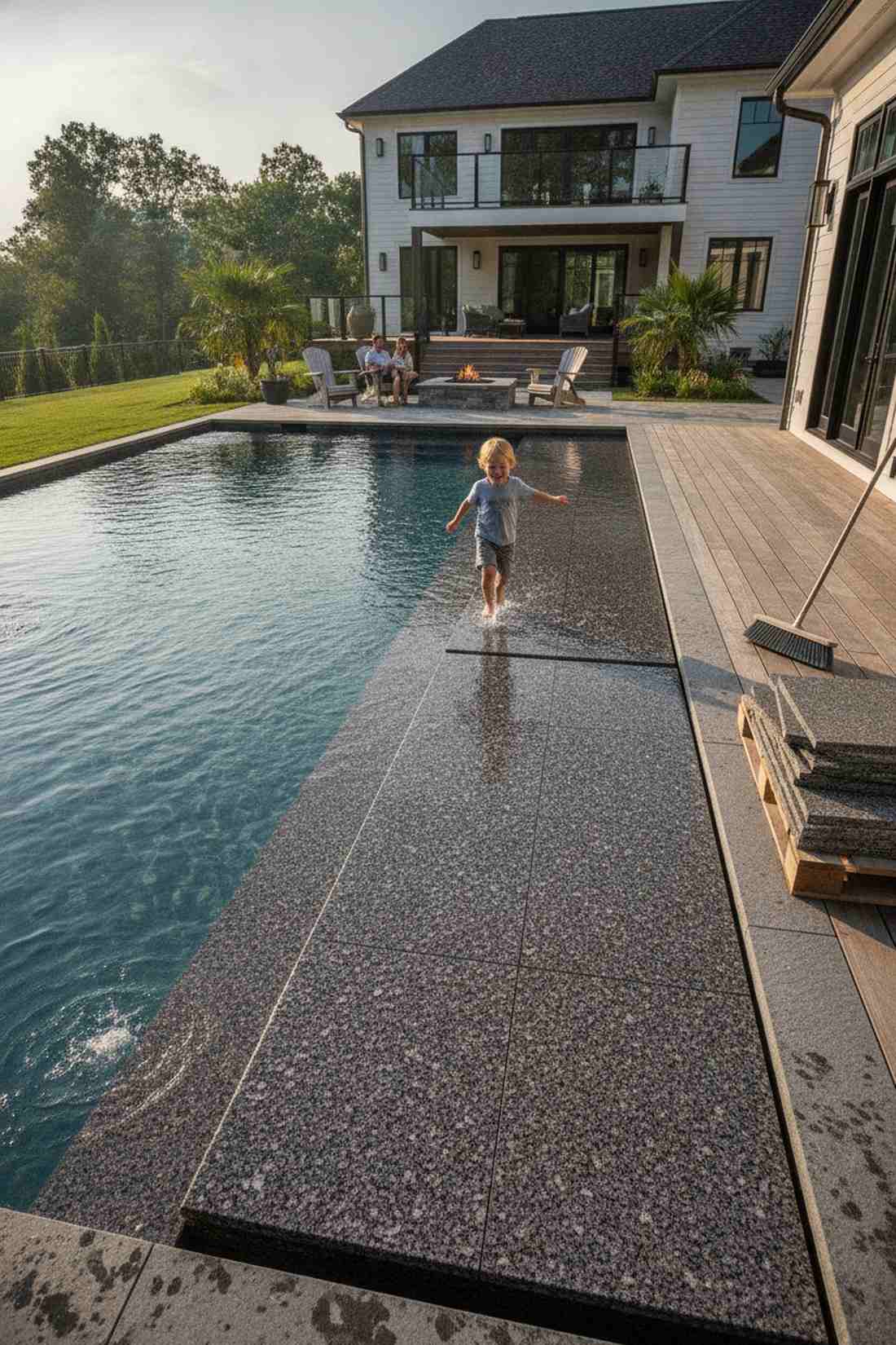 flamed granite high traction