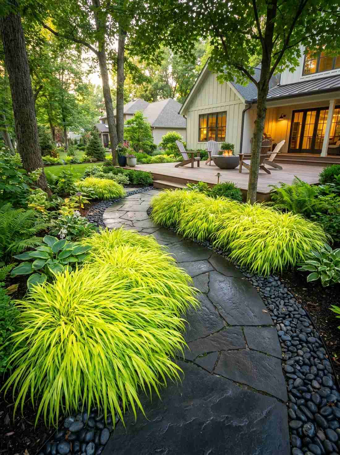 japanese forest grass luminous mounds