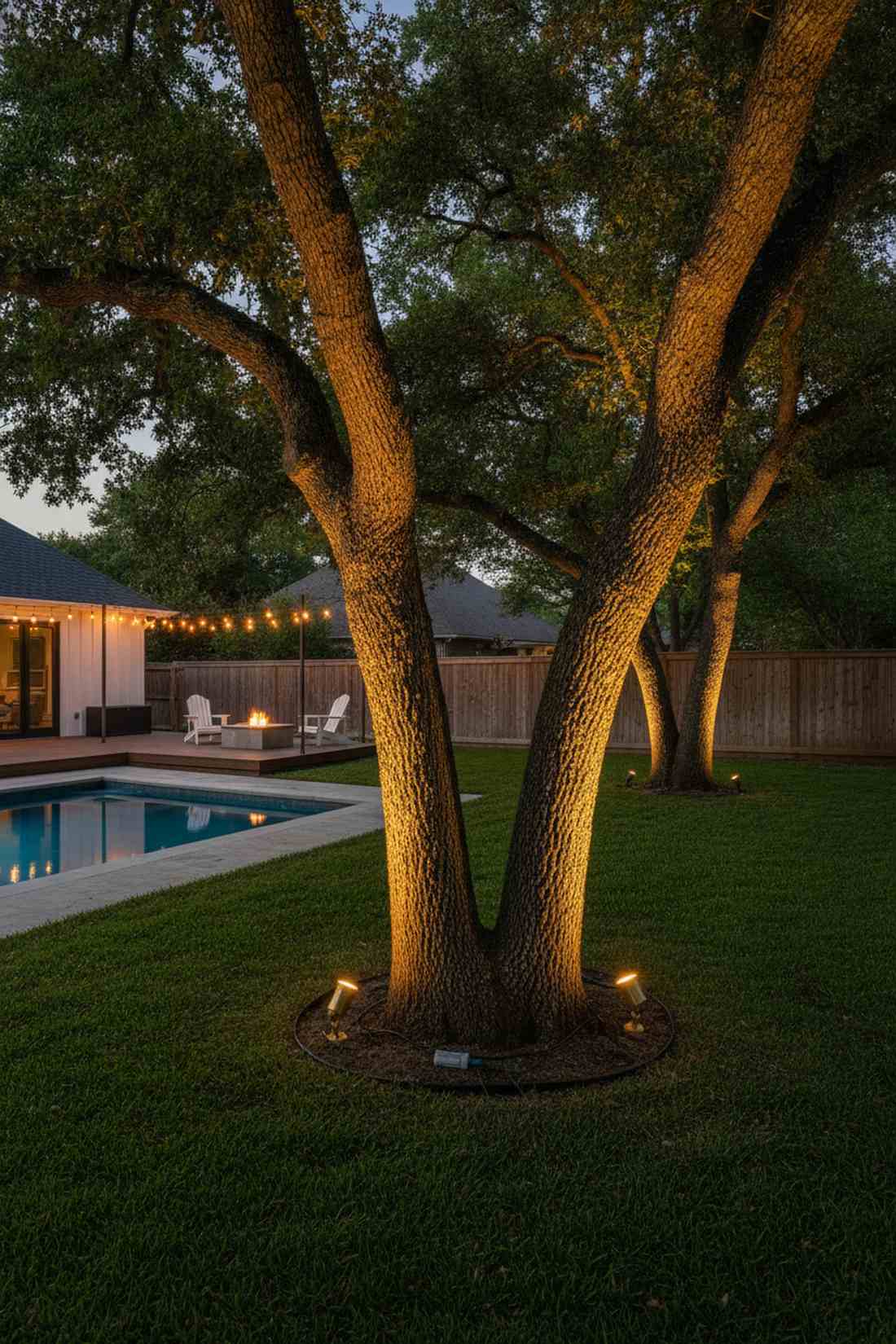 landscape uplighting for trees