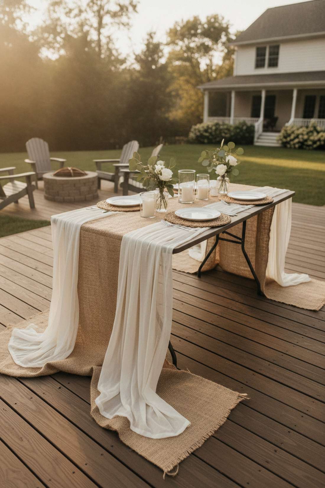 layered table runner designs