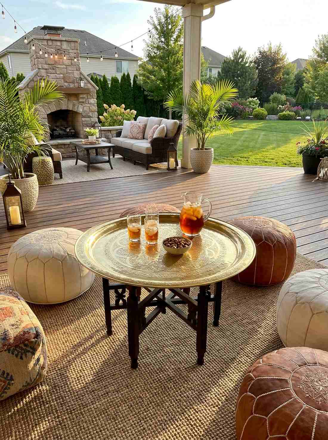 low moroccan tea table