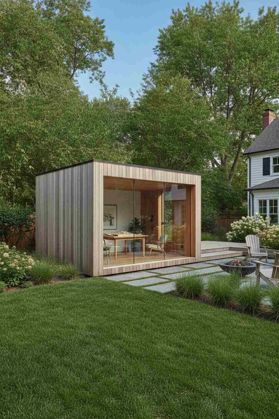 minimalist cedar studio