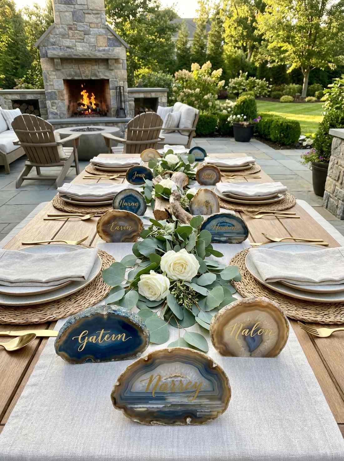 natural element place cards