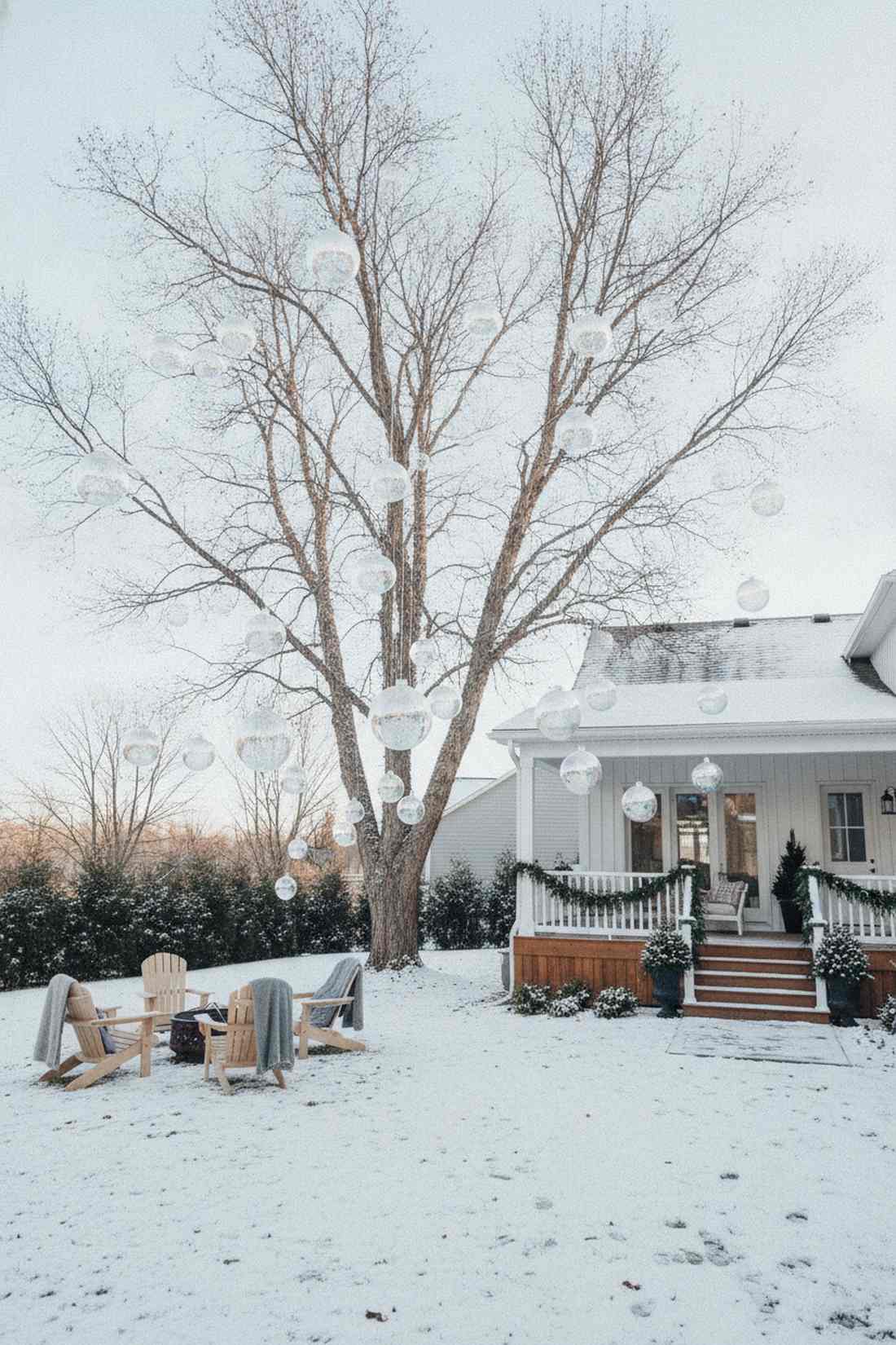 ornament hung branches