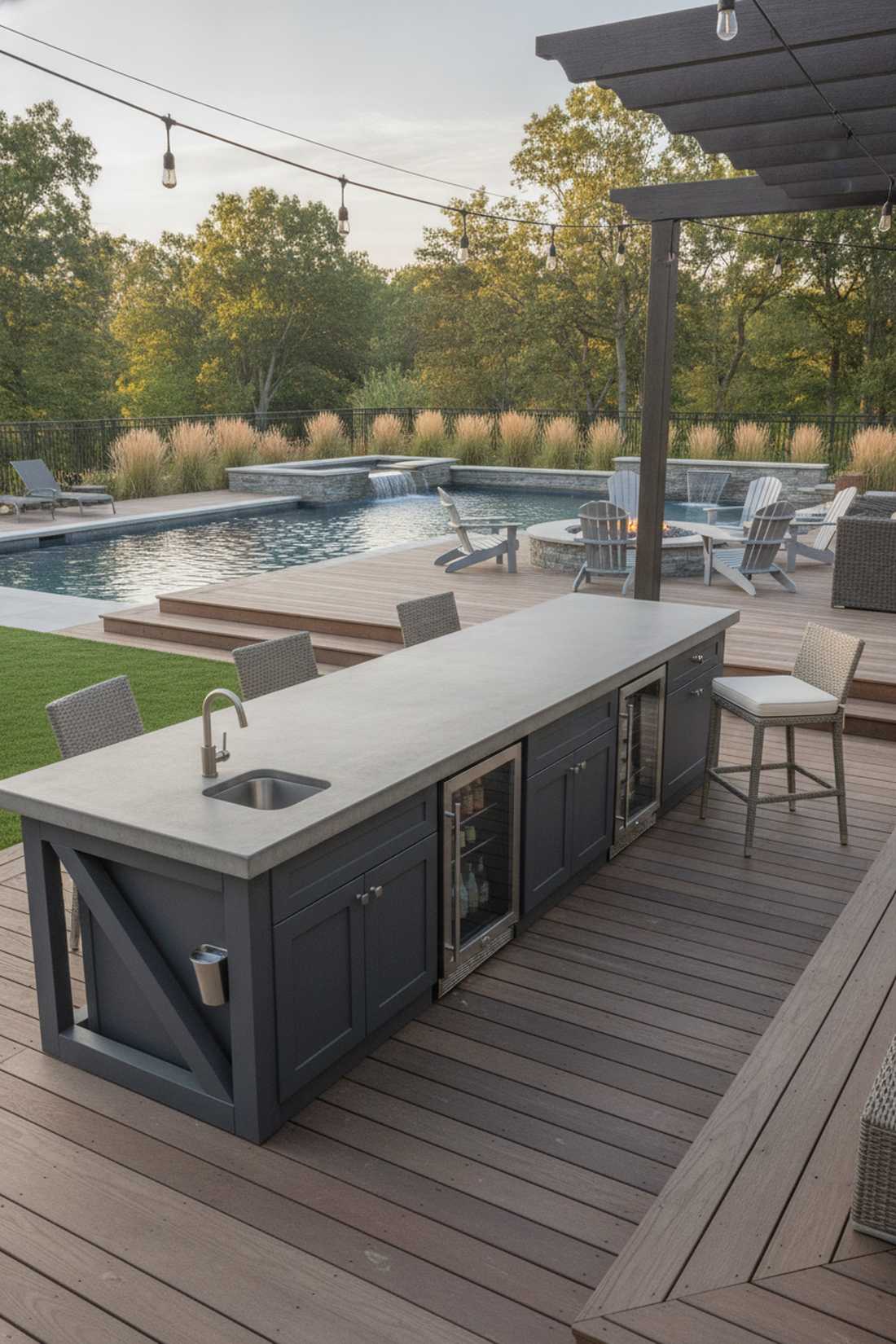 outdoor bar with refrigeration