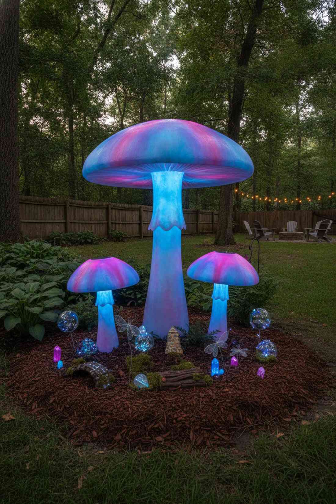 oversized mushroom garden sculptures
