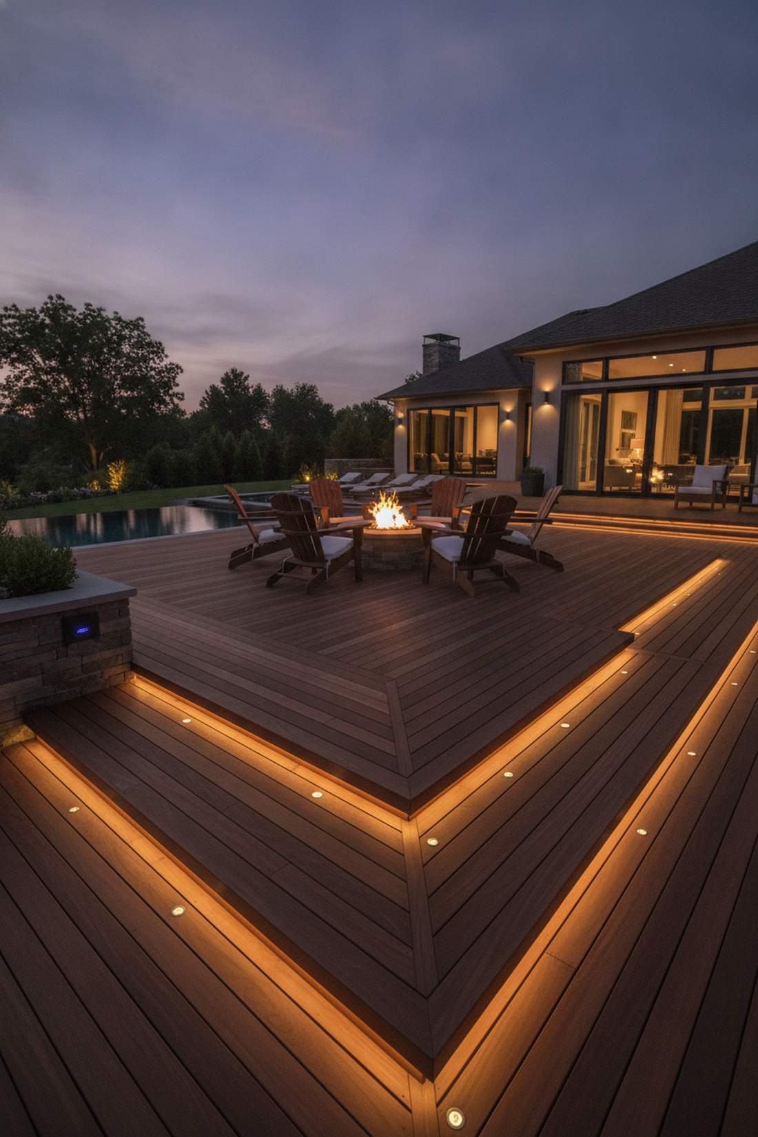 recessed deck lights in flooring