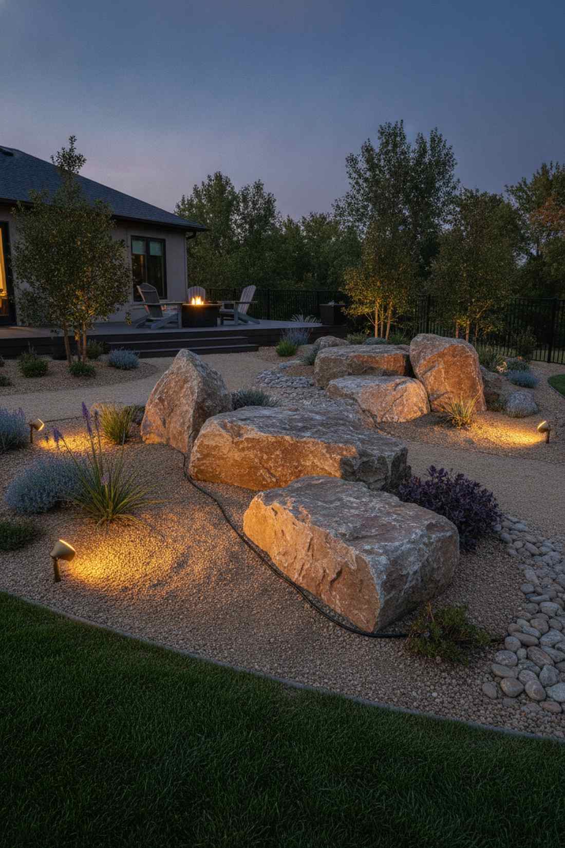 rock garden shadow play