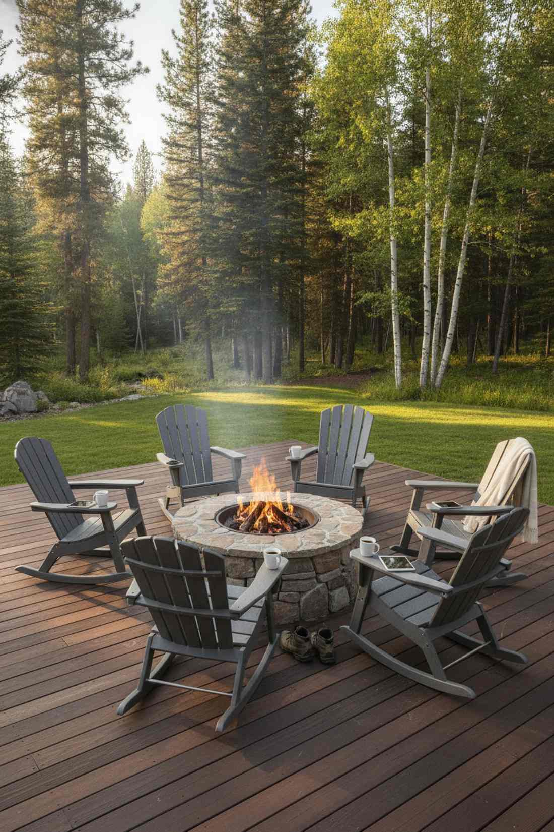 rocking adirondack chair