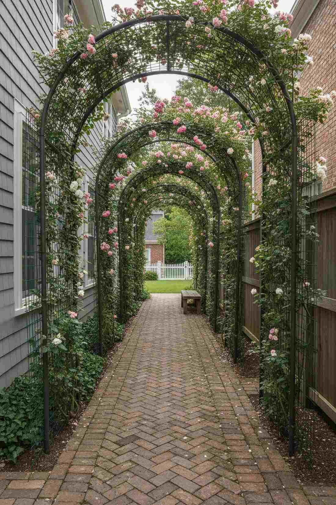 side yard pergola passage