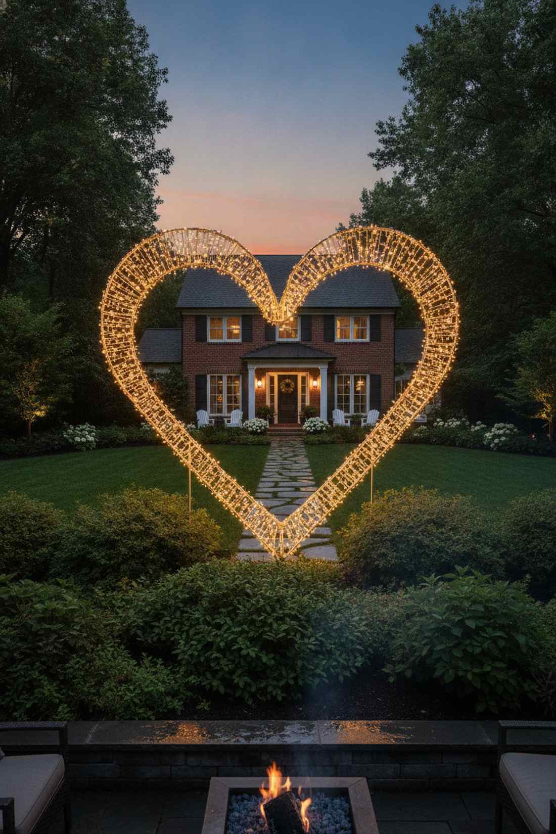 single large heart frame
