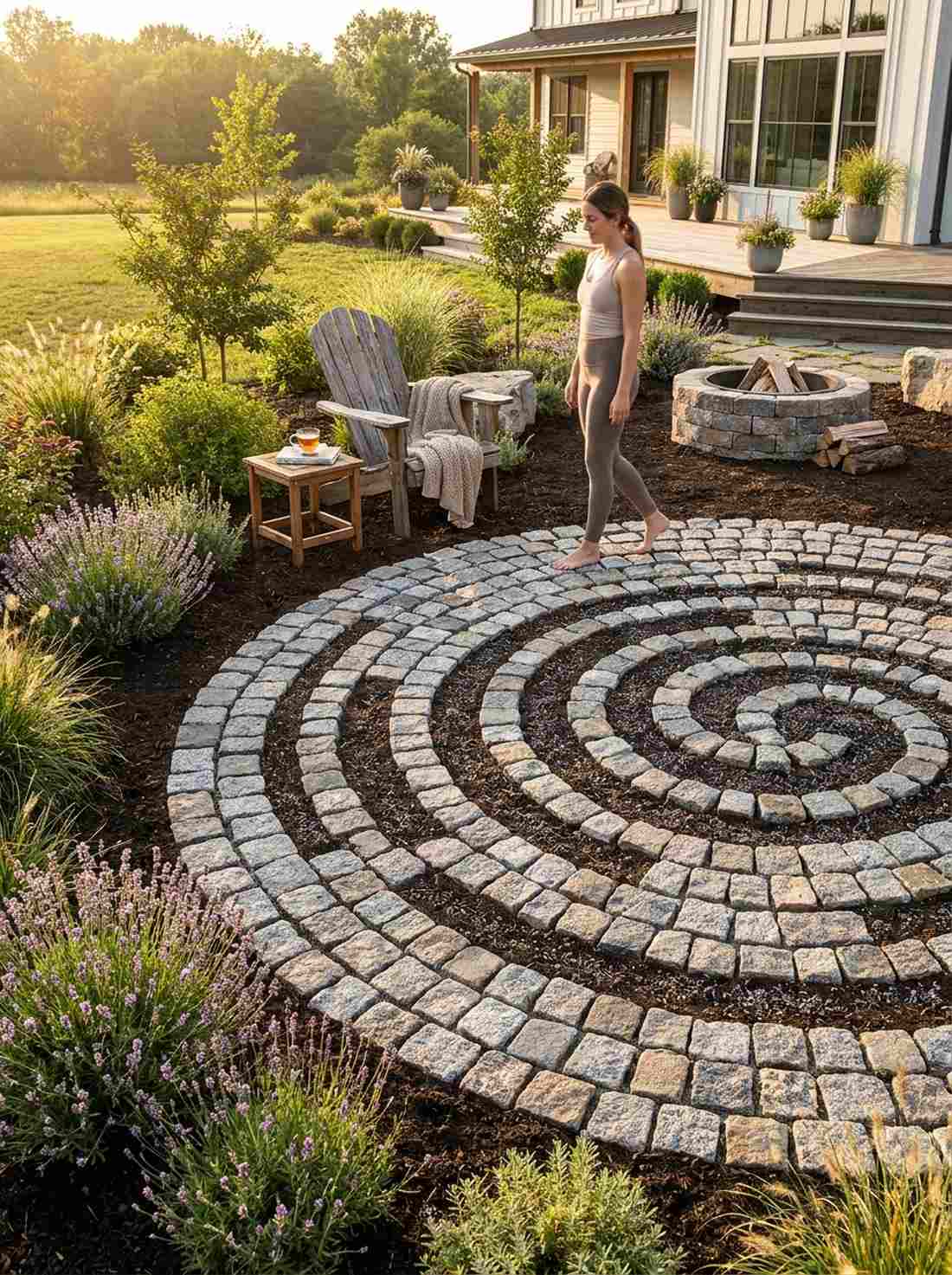 spiral stone meditation path