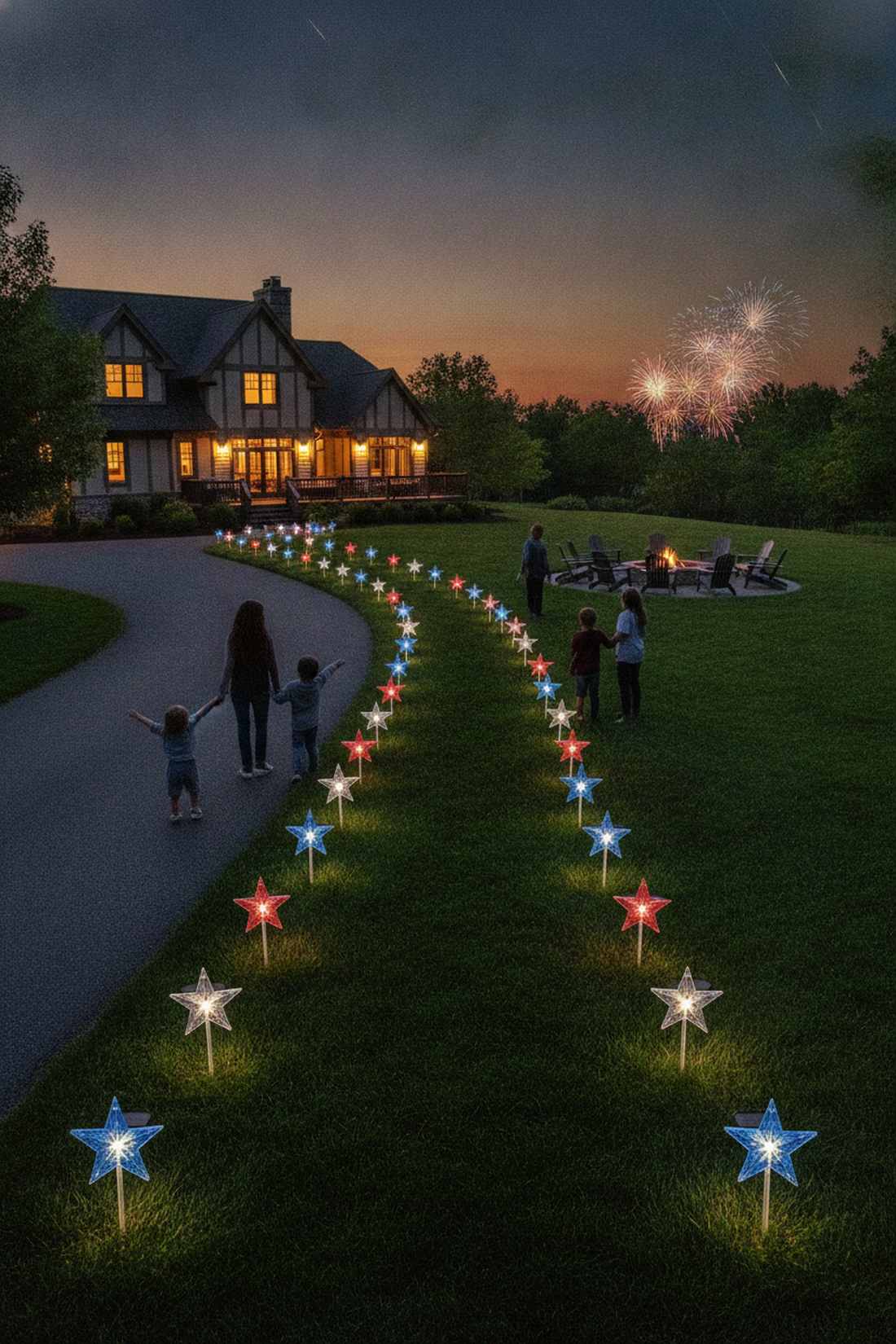 star shaped pathway markers