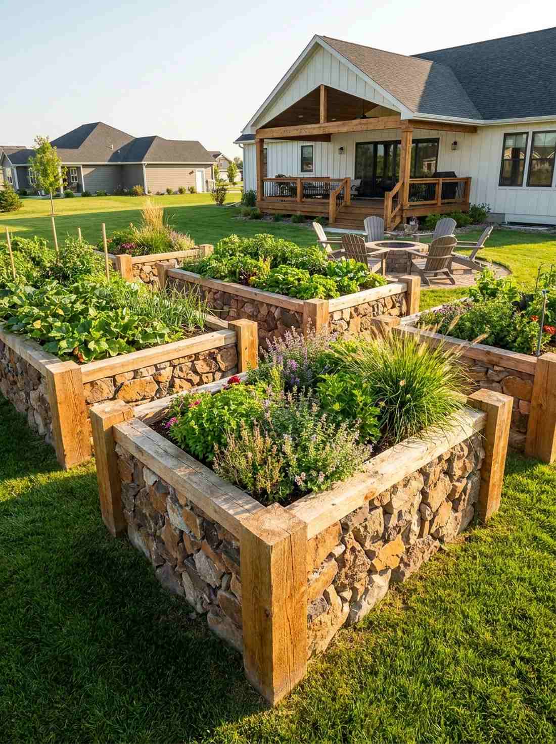 stone and timber frame beds